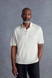 Poloshirt Signature Poloshirt aus Leinen (1-tlg)
