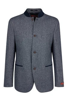 Digel Trachtensakko Janker Style EWALD Hellblau/Dunkelblau/Blau/Grau
