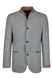 Digel Trachtensakko Janker Style EWALD Grau/Hellgrau/Hellblau
