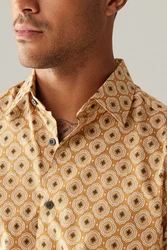Next Kurzarmhemd Braun/Beige