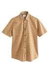Next Kurzarmhemd Braun/Beige