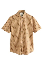 Next Kurzarmhemd Braun/Beige