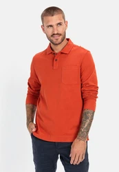camel active Langarm Poloshirt Rot/Orange