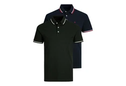 Jack & Jones Poloshirt JJEPAULOS 2er Pack Grün/Dunkelgrün/Dunkelblau