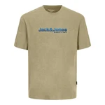 Jack & Jones T-Shirt Jcopuff SS Tee Crew Neck Khaki/Dunkelgrün