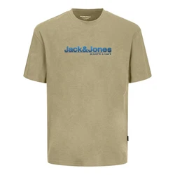 Jack & Jones T-Shirt Jcopuff SS Tee Crew Neck Khaki/Dunkelgrün