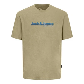 Jack & Jones T-Shirt Jcopuff SS Tee Crew Neck Khaki/Dunkelgrün Jack & Jones T-Shirt Jcopuff SS Tee Crew Neck Khaki/Dunkelgrün