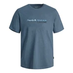 Jack & Jones T-Shirt Jcopuff SS Tee Crew Neck Blau/Dunkelblau/Hellblau/Grau