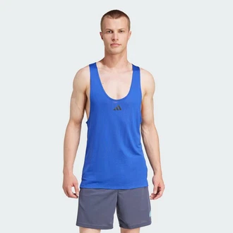 adidas Performance Tanktop WORKOUT STRINGER Hellblau/Blau/Pastell/Grau