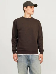 JACK & JONES Sweatshirt JJEBradley Dunkelgrün/Khaki/Dunkelbraun