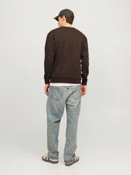 JACK & JONES Sweatshirt JJEBradley Dunkelgrün/Khaki/Dunkelbraun