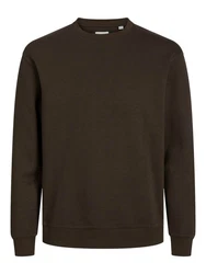 JACK & JONES Sweatshirt JJEBradley Dunkelgrün/Khaki/Dunkelbraun