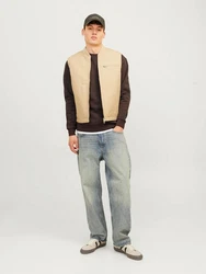 JACK & JONES Sweatshirt JJEBradley Dunkelgrün/Khaki/Dunkelbraun