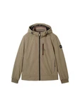 TOM TAILOR Jacke Softshelljacke mit Kapuze oliv/schwarz
