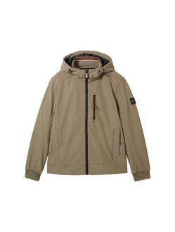 TOM TAILOR Jacke Softshelljacke mit Kapuze oliv/schwarz TOM TAILOR Jacke Softshelljacke mit Kapuze oliv/schwarz