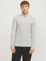 Jack & Jones Strickpullover JJEPERFECT Grau/Hellgrau