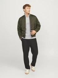 Jack & Jones Strickpullover JJEPERFECT Grau/Hellgrau