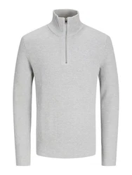 Jack & Jones Strickpullover JJEPERFECT Grau/Hellgrau