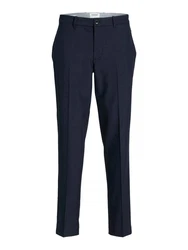 Jack & Jones Bügelfaltenhose JPSTAce Leo Dunkelblau/Blau