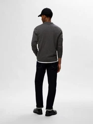 SELECTED HOMME Strickpullover SLHBerg (1-tlg) Dunkelgrau/Grau/Dunkelgrün/Hellgrau