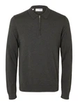 SELECTED HOMME Strickpullover SLHBerg (1-tlg) Dunkelgrau/Grau/Dunkelgrün/Hellgrau