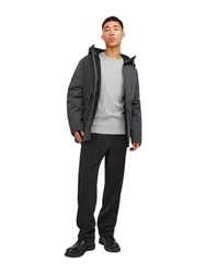 JACK & JONES Jacke JJLoop (1-St) dunkelgrau