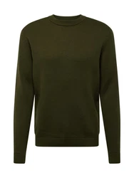 SELECTED HOMME Rundhalspullover SLHDane dunkelgrn