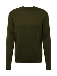 SELECTED HOMME Rundhalspullover SLHDane dunkelgrn