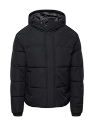 Jack & Jones Steppjacke JJEBRADLEY PUFFER HOOD SN Schwarz/Dunkelblau