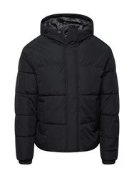 Jack & Jones Steppjacke JJEBRADLEY PUFFER HOOD SN Schwarz/Dunkelblau