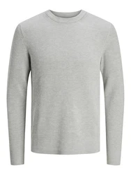 JACK & JONES Pullover JJEPerfect Grau/Hellgrau