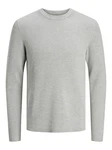 JACK & JONES Pullover JJEPerfect Grau/Hellgrau
