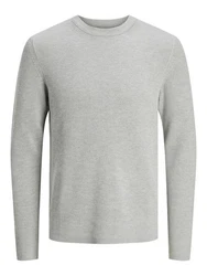 JACK & JONES Pullover JJEPerfect Grau/Hellgrau