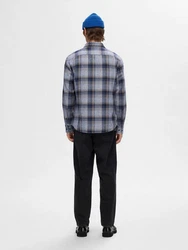 SELECTED HOMME Hemd SLHOwen Blau/Grau/Hellblau/Dunkelblau