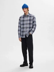 SELECTED HOMME Hemd SLHOwen Blau/Grau/Hellblau/Dunkelblau