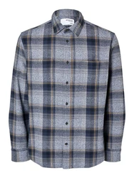 SELECTED HOMME Hemd SLHOwen Blau/Grau/Hellblau/Dunkelblau