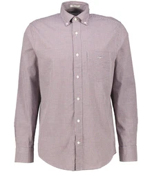 Gant Langarmhemd Hemd POPLIN MICRO GINGHAM SHIRT Dunkelrot/Rot/Bordeaux