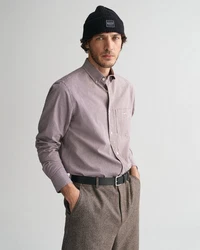 Gant Langarmhemd Hemd POPLIN MICRO GINGHAM SHIRT Dunkelrot/Rot/Bordeaux