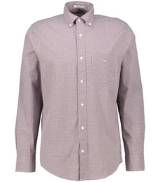 Langarmhemd Herren Hemd POPLIN MICRO GINGHAM SHIRT Regular Fit (1-tlg)