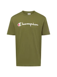 Champion Authentic Athletic Apparel T-Shirt Dunkelgrün/Beige