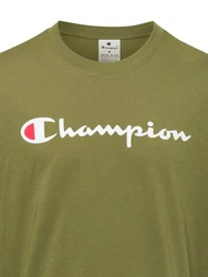 Champion Authentic Athletic Apparel T-Shirt Dunkelgrün/Beige