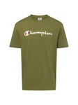 Champion Authentic Athletic Apparel T-Shirt Dunkelgrün/Beige