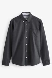 Next Langarmhemd Oxford Slim Fit Dunkelgrau/Grau/Dunkelblau/Schwarz/Blau