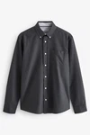 Next Langarmhemd Oxford Slim Fit Dunkelgrau/Grau/Dunkelblau/Schwarz/Blau