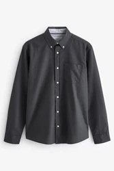Next Langarmhemd Oxford Slim Fit Dunkelgrau/Grau/Dunkelblau/Schwarz/Blau