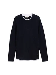 TOM TAILOR Denim Strickpullover 2-in-1-Look 