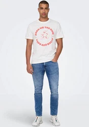 ONLY & SONS Regular-fit Jeans Weft Blau/Hellblau