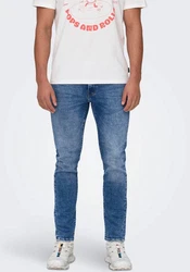 ONLY & SONS Regular-fit Jeans Weft Blau/Hellblau