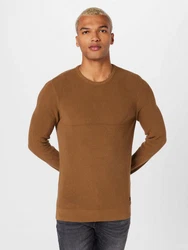 Blend Strickpullover Codford Khaki/Braun
