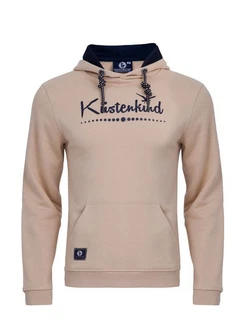 Schietwetter Kapuzenpullover Herren Hoodie Kustenkind Khaki/Braun/Beige